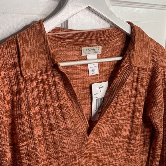 L* space Women’s Aria Long Sleeve Collared Dress in Sahara New w Tag W-329 Sz M - Picture 4 of 10